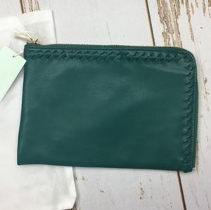 NWT Deux Lux Ingrid whipstitched zip pouch